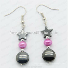 Magnetic Hematite Star Beads Earrings